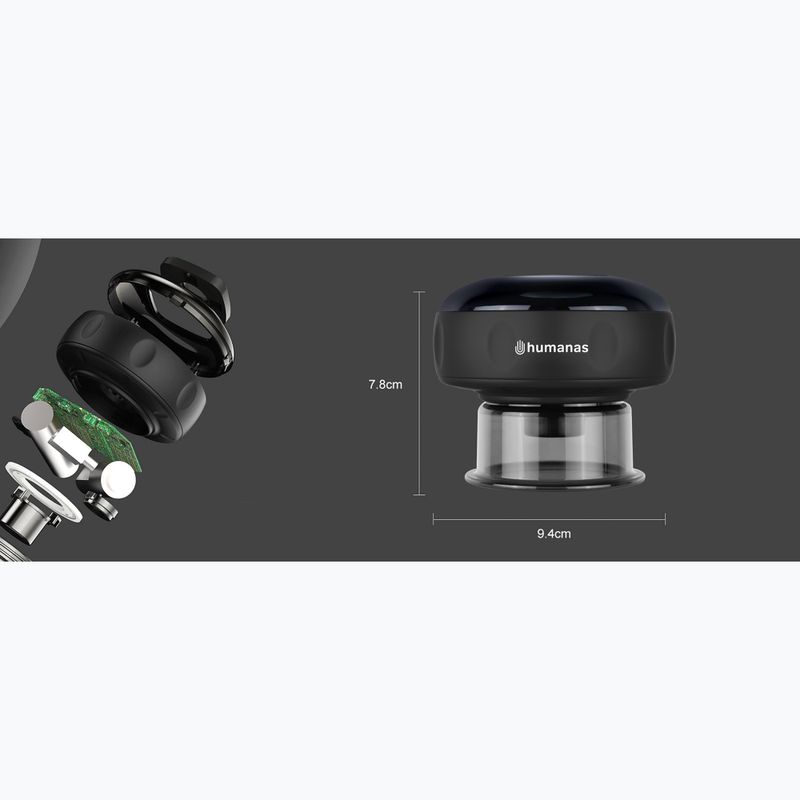 Китайска вендуза за масаж Humanas BB01 black 7