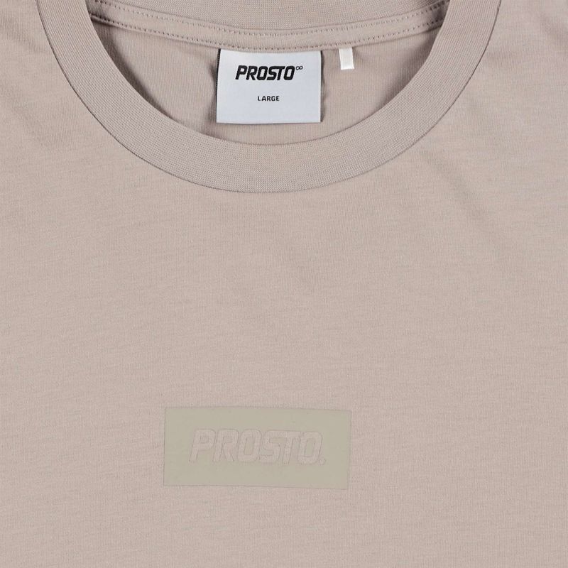 Мъжка тениска PROSTO Box Logo beige 3