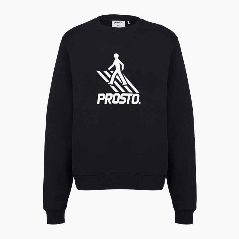 Мъжки суитшърт PROSTO Crossing Crewneck black