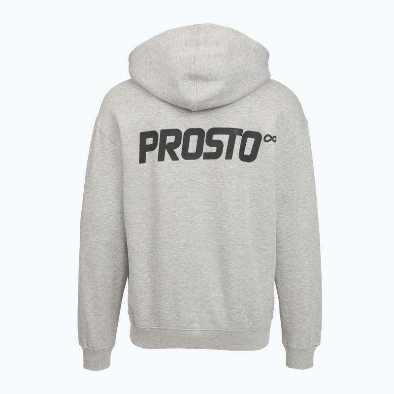 Мъжки суитшърт PROSTO Hoodie Half Zip Big Log Infinity grey/melange 2