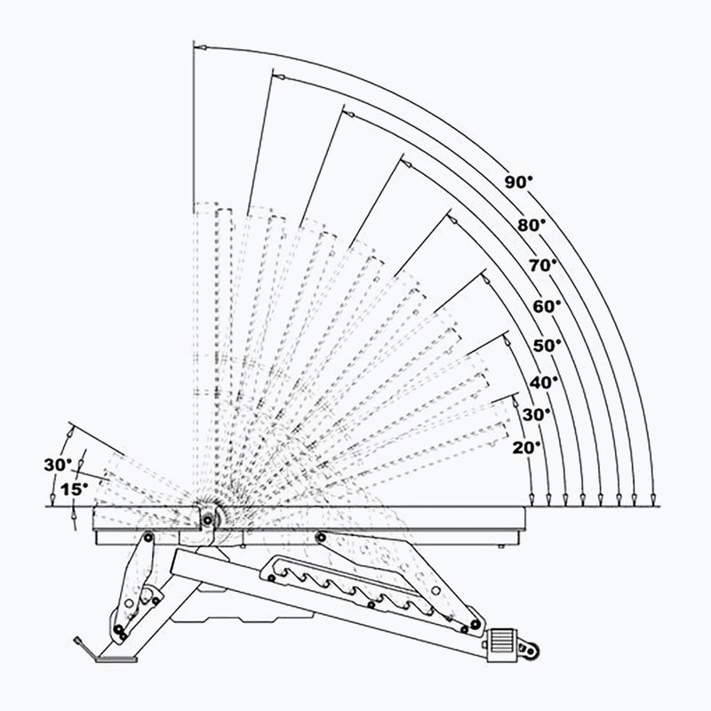 Регулируема тренировъчна пейка HMS L3150 черна 4