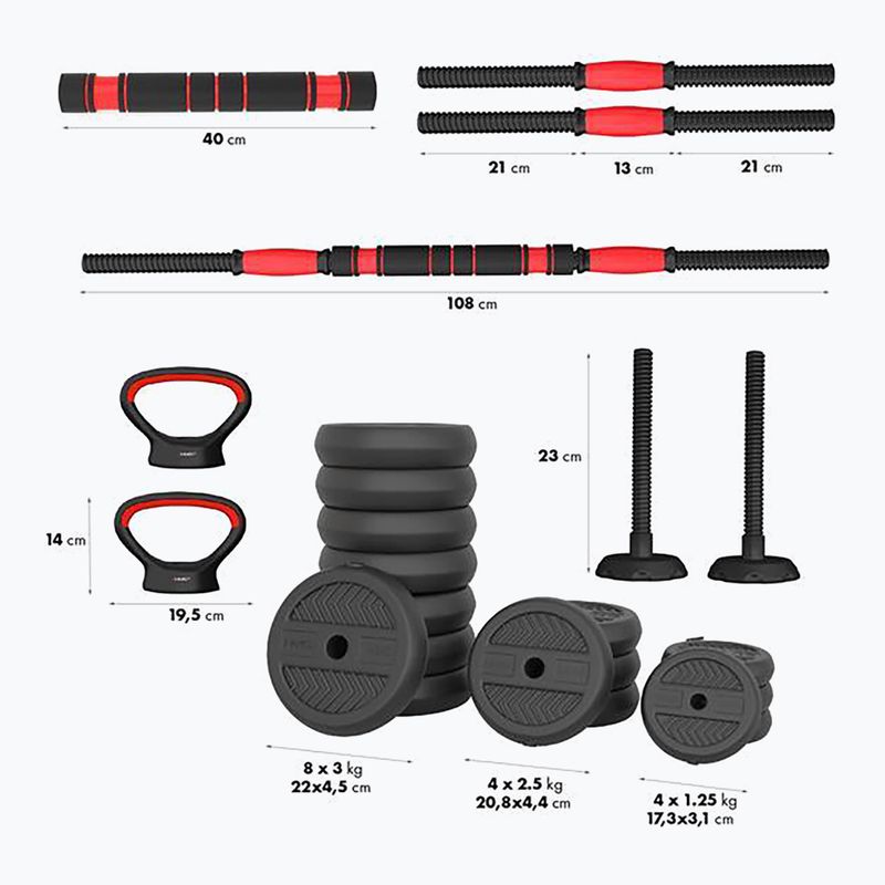 Комплект тежести HMS SGN140 Pro 6in1 40kg 2