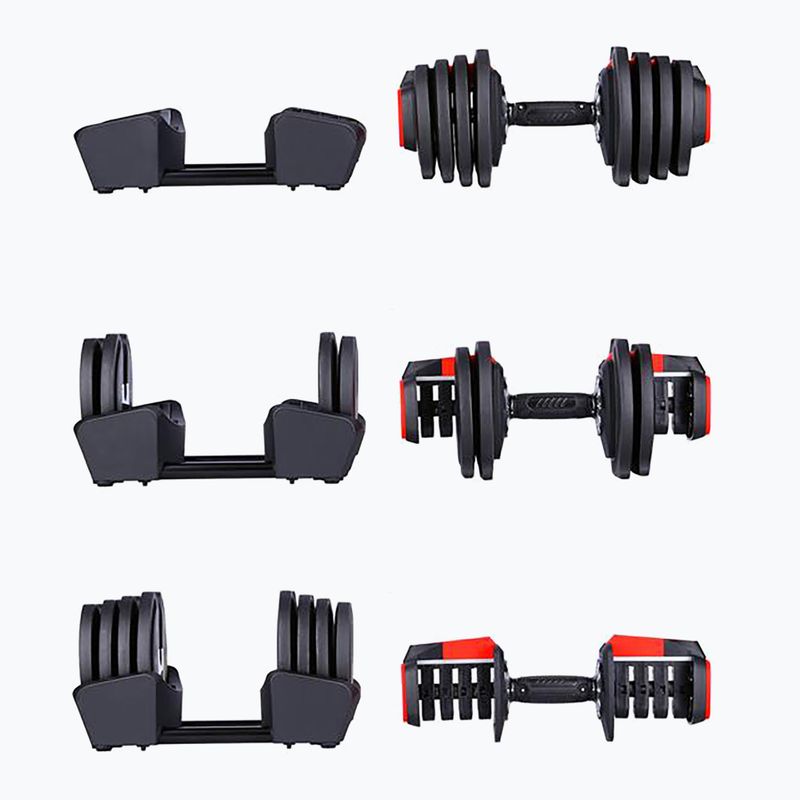 Комплект тежести HMS SGR18 Pro 3W1 41 кг черни 3