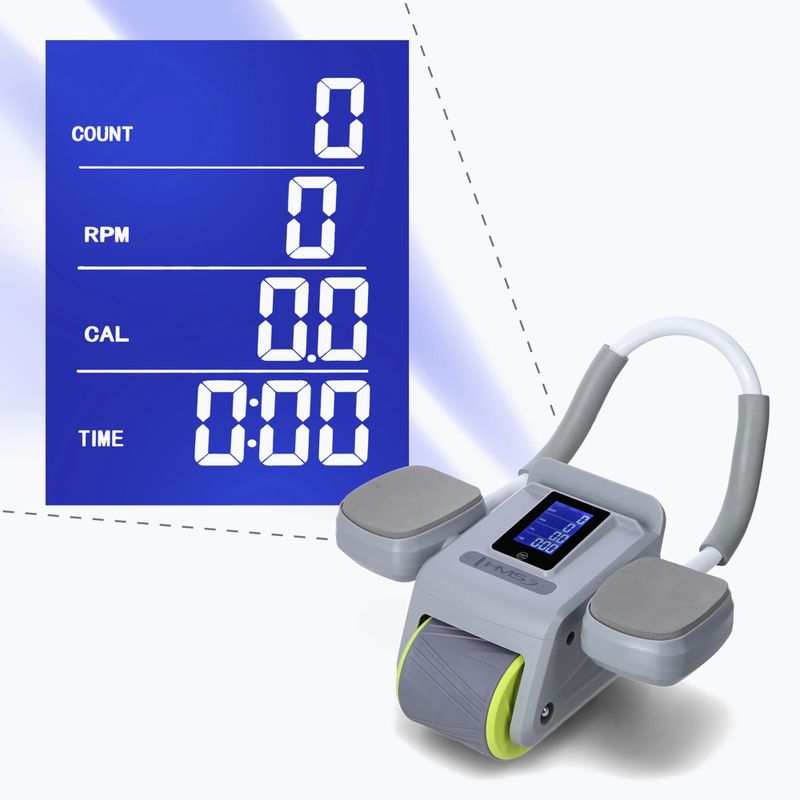 Автоматично колело за упражнения на коремни мускули с дисплей HMS KA08 сиво 7