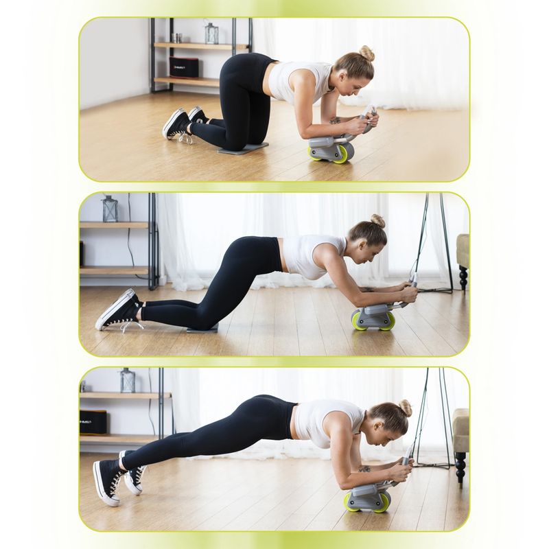 Автоматично колело за упражнения на коремни мускули с дисплей HMS KA08 сиво 16