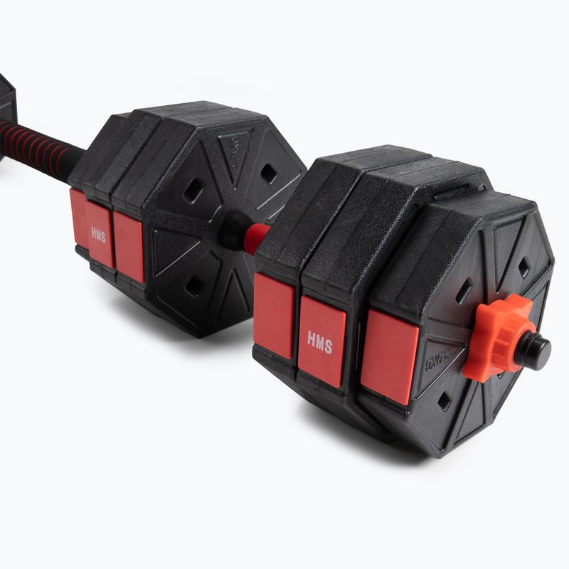 HMS комплект щанги със сменяеми тежести Sgc20 черно-червен 17-57-030 3