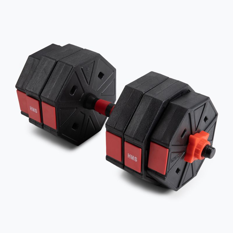 HMS комплект щанги със сменяеми тежести Sgc20 черно-червен 17-57-030 4