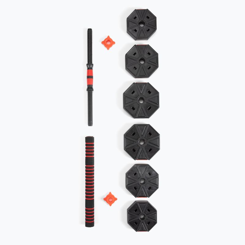 HMS комплект щанги със сменяеми тежести Sgc20 черно-червен 17-57-030 7