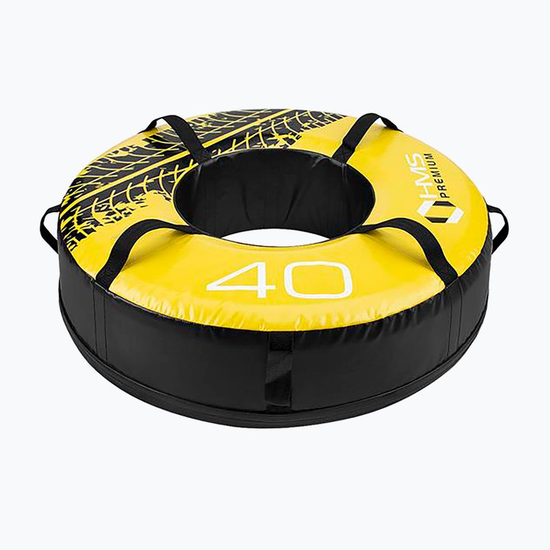 Гума за тренировка HMS PYT01 Premium 40 kg black/yellow 3
