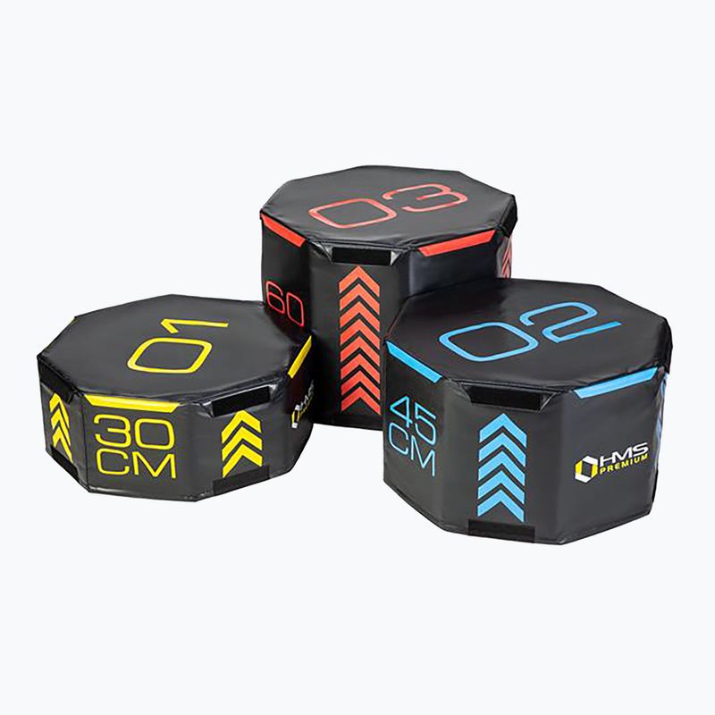 HMS PYOBS01 Комплект многоцветни плиометрични кутии Octagon Premium