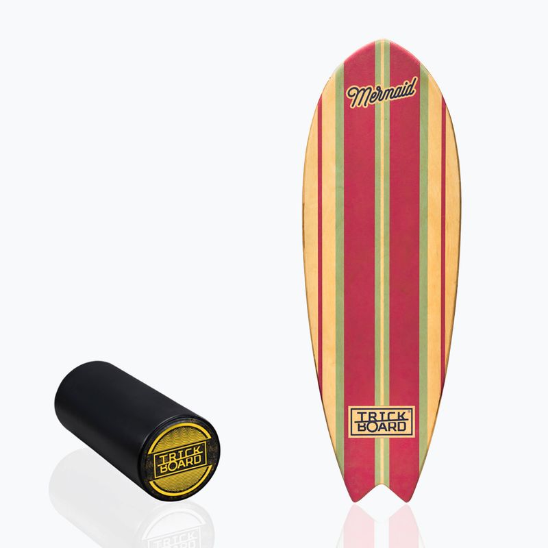 Trickboard Fish Mermaid червено-кафява дъска за баланс с ролка TB-17360 6