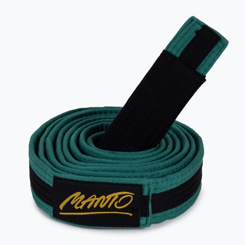 BJJ колан за деца MANTO Tag зелен с черна лента MNA867_GRN/BLK_M2