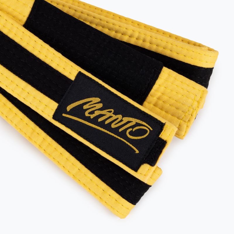 BJJ колан за деца MANTO Tag жълт с черна лента MNA867_YEL/BLK_M0 2