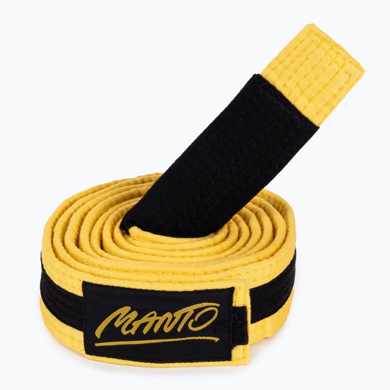 BJJ колан за деца MANTO Tag жълт с черна лента MNA867_YEL/BLK_M0 3
