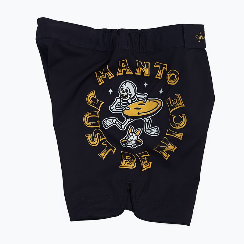 Мъжки шорти за тренировка MANTO Just Be Nice black MNS004_BLK/YEL_2S 2