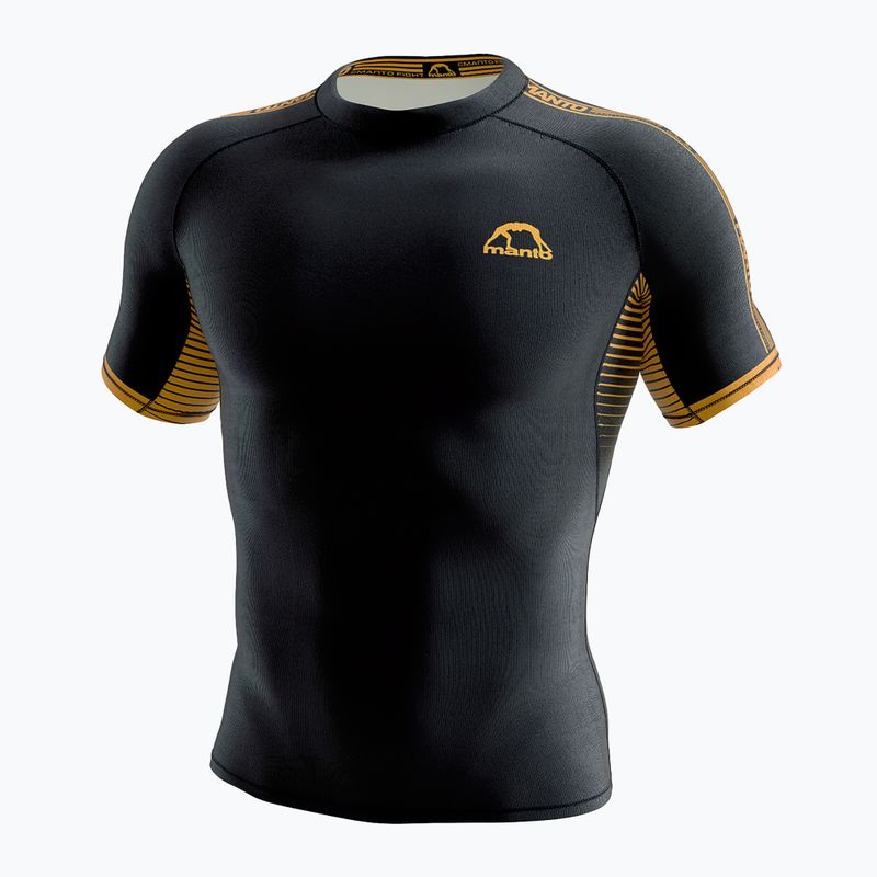 MANTO Stripe 2.0 Мъжки рашгард Black MNR851_BLK_2S