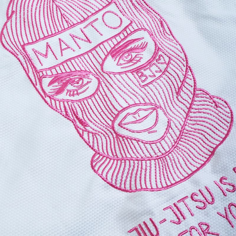 GI за бразилско жиу-житцу MANTO Балаклава за мъже бяла MNG982_WHT/PIN 6
