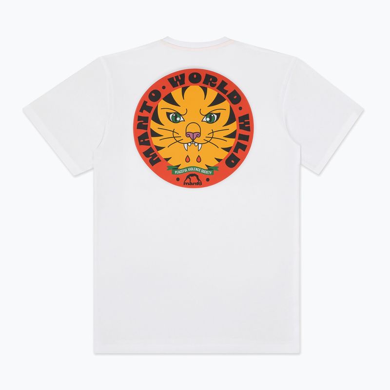 Мъжка тениска MANTO Worldwild бял 2