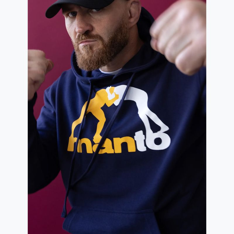Мъжки суитшърт MANTO Logo Hoody navy blue 4