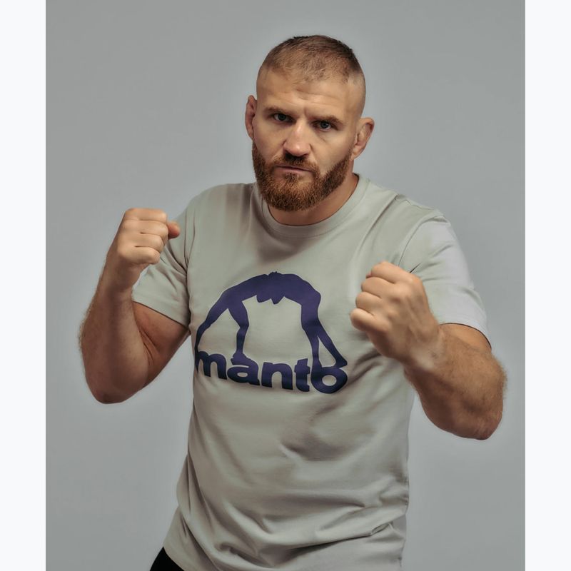 Мъжка тениска MANTO Vibe 25 светлосив/тъмновиолетов 3