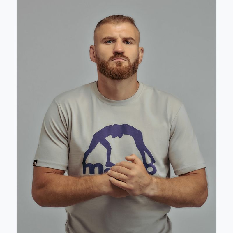 Мъжка тениска MANTO Vibe 25 light grey/dark purple 4