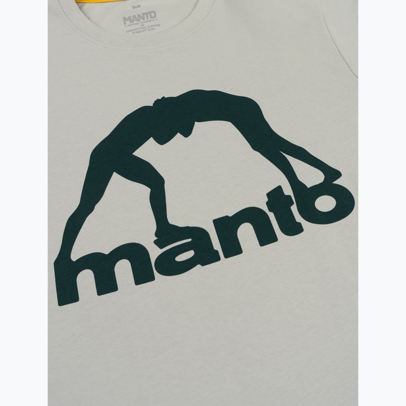 Мъжка тениска MANTO Vibe 25 light gray/dark green 2