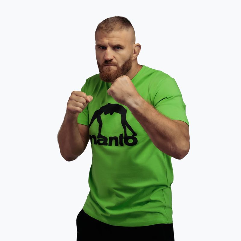 Мъжка тениска MANTO Vibe 25 неон зелено/отразително 2