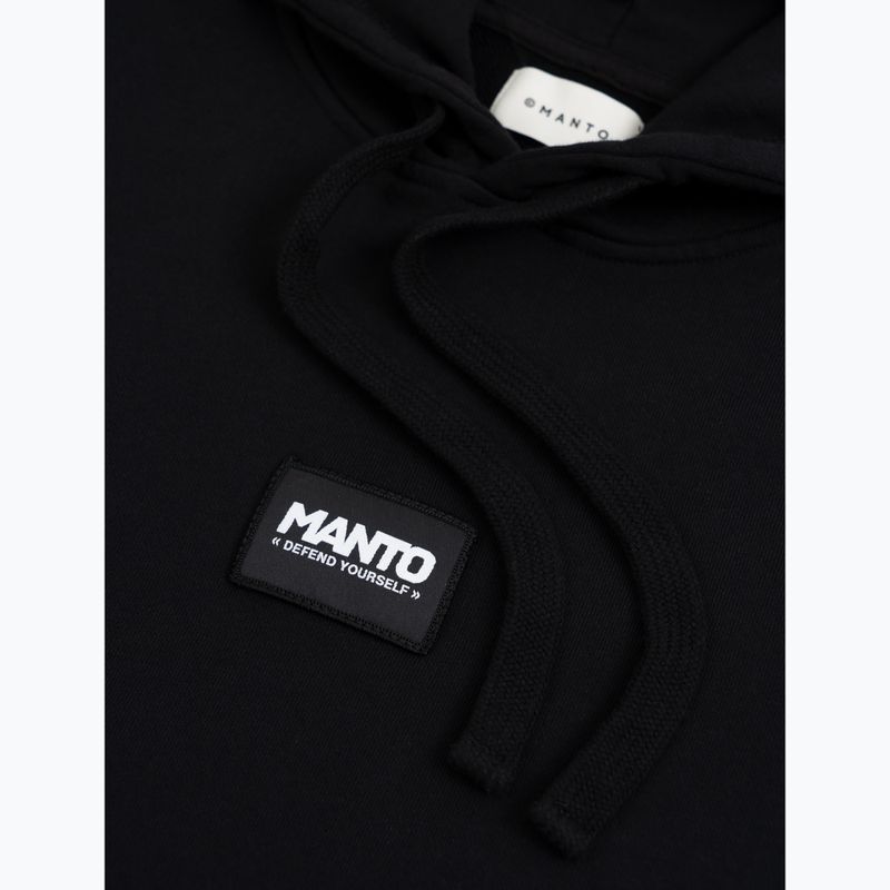 Мъжки суичър MANTO Label 25 Regular Hoody черен 3