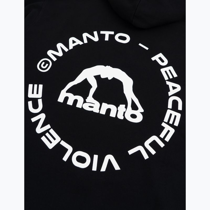 Мъжки суичър MANTO Label 25 Regular Hoody черен 4