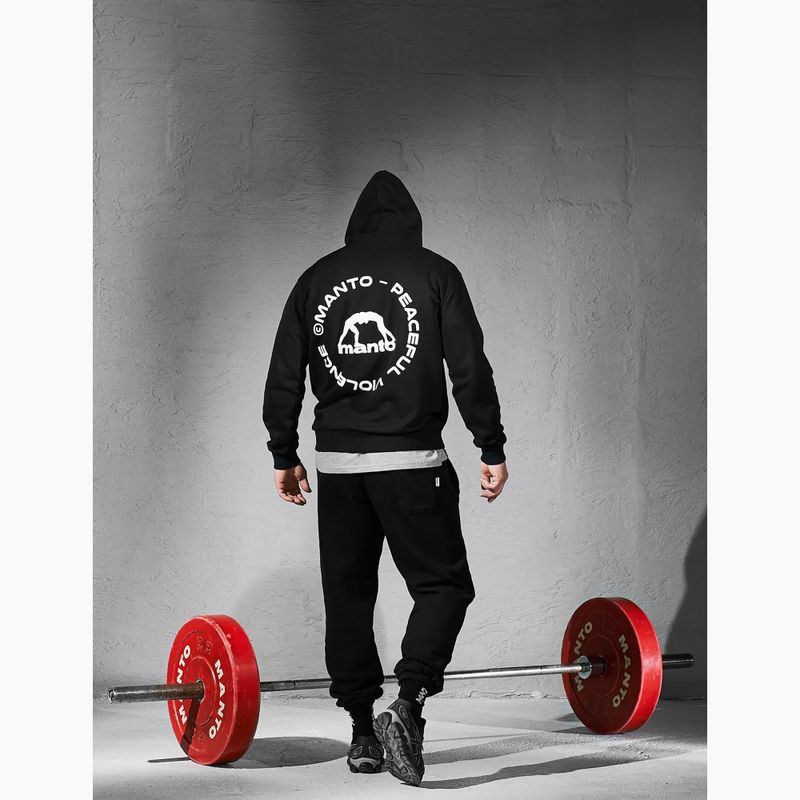 Мъжки суичър MANTO Label 25 Regular Hoody черен 6