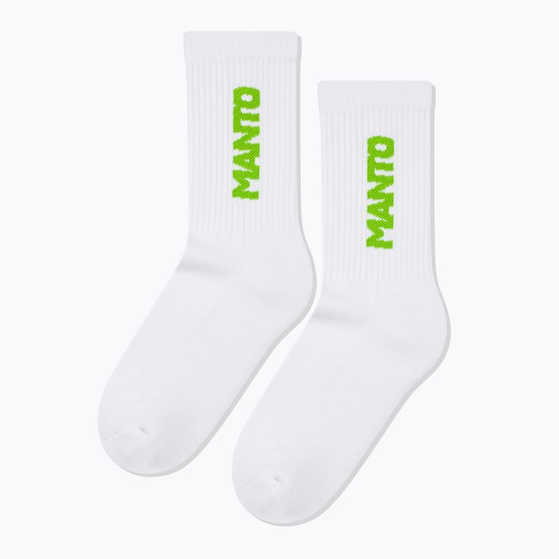 Чорапи MANTO Logotype white/green
