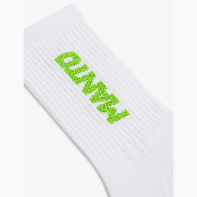 Чорапи MANTO Logotype white/green 2
