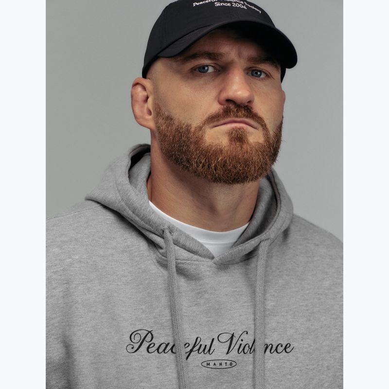 Мъжки суитшърт MANTO Peaceful Violence Hoody grey 3