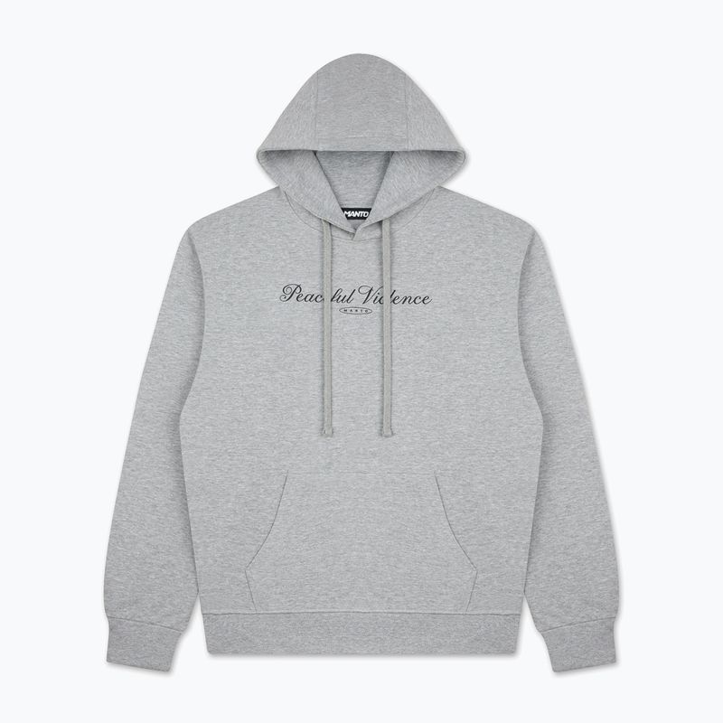 Мъжки суичър MANTO Peaceful Violence Hoody сив 4