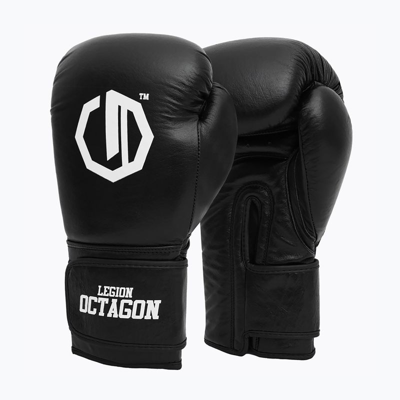 Боксови ръкавици Octagon Legion Authority black/white 2