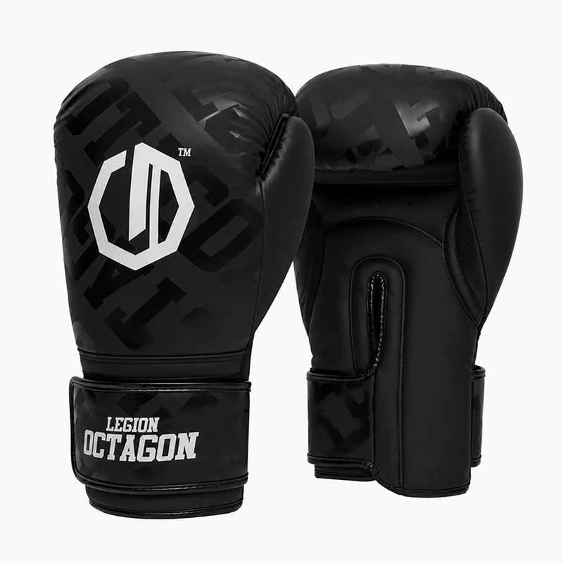 Боксови ръкавици Octagon Legion Eclipse black/silver 2
