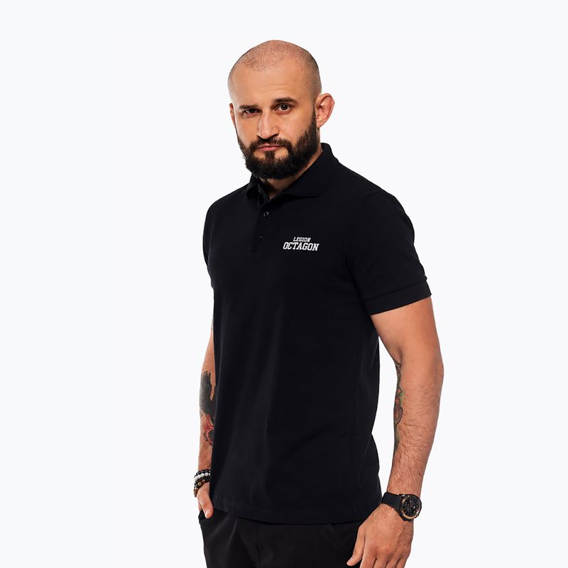 Мъжка поло тениска Octagon Legion HFT Polo black/white 3