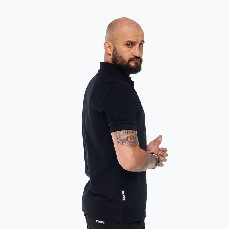 Мъжка поло тениска Octagon Legion HFT Polo black/white 4