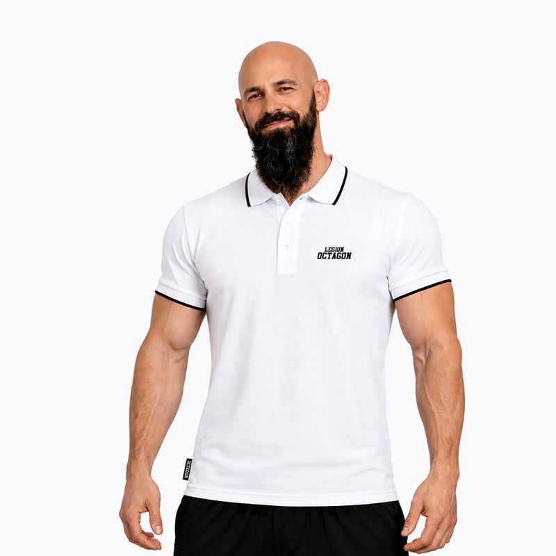 Мъжка поло тениска Octagon LegionTipped HFT Polo white