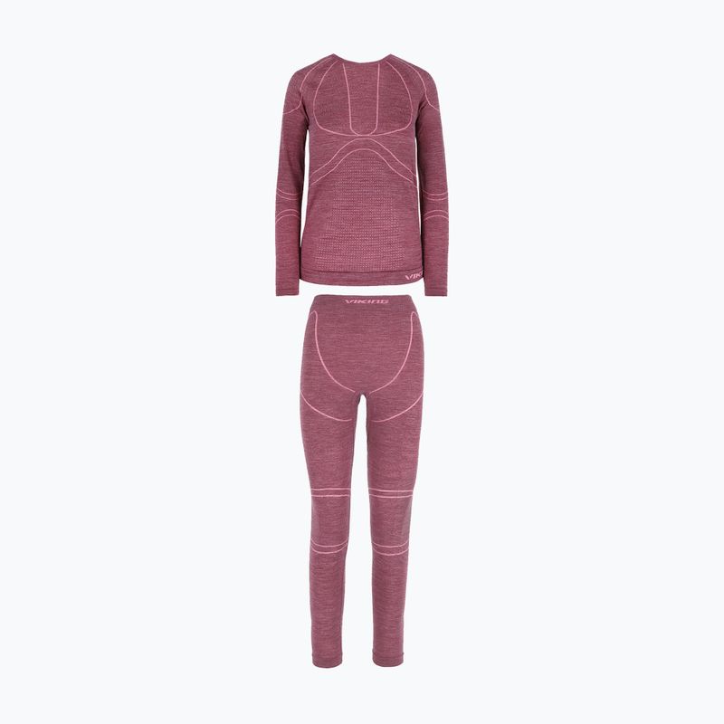 Дамски комплект термоактивно бельо Viking Lan Pro claret/light pink