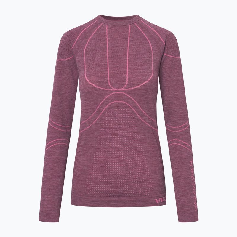 Дамски комплект термоактивно бельо Viking Lan Pro claret/light pink 2