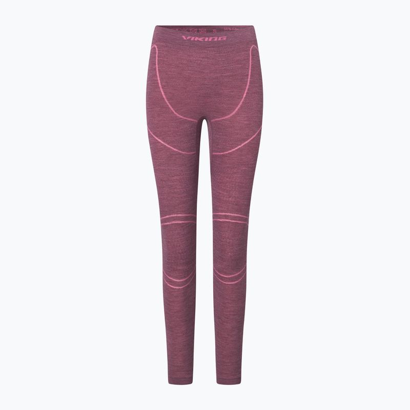 Дамски комплект термоактивно бельо Viking Lan Pro claret/light pink 3