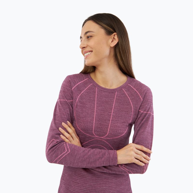 Дамски комплект термоактивно бельо Viking Lan Pro claret/light pink 7