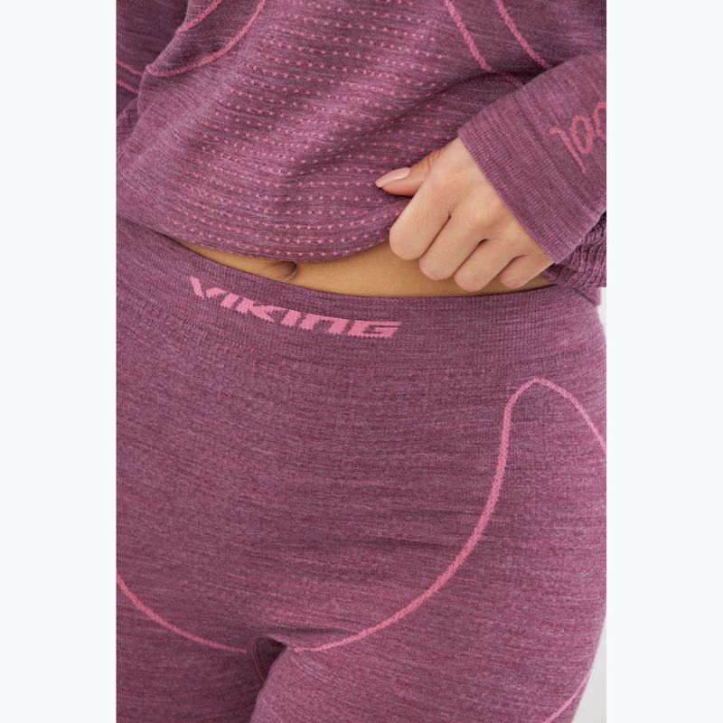 Дамски комплект термоактивно бельо Viking Lan Pro claret/light pink 9