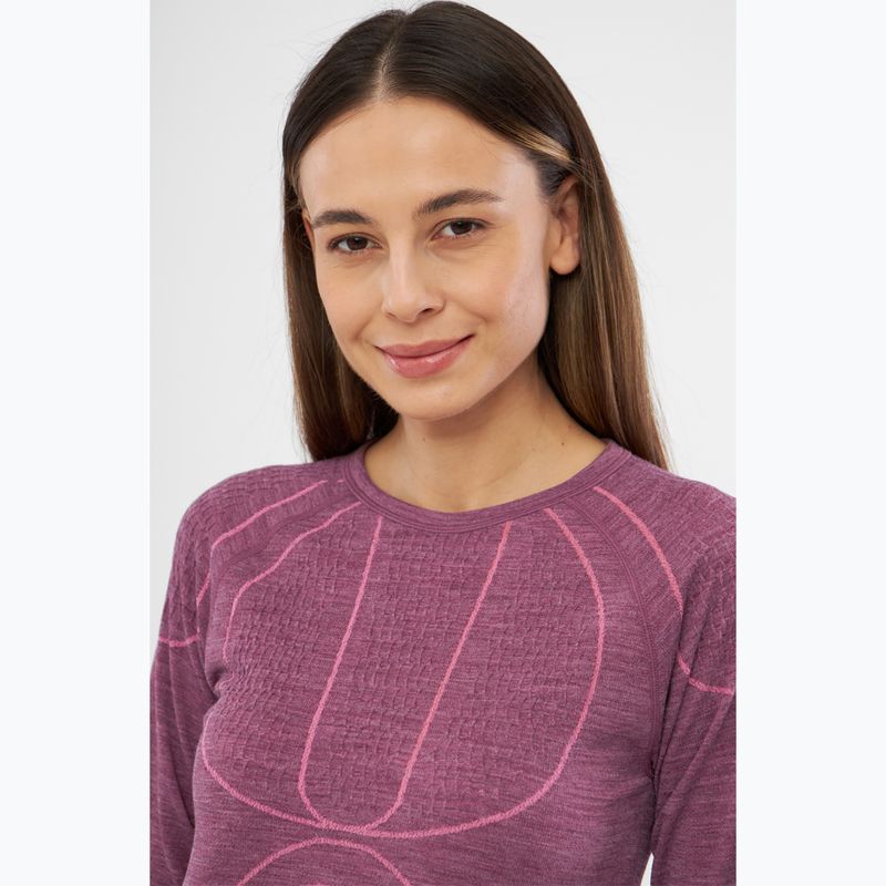 Дамска термоактивна блуза Viking Lan Pro claret/light pink 4