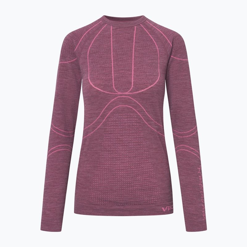 Дамска термоактивна блуза Viking Lan Pro claret/light pink 7