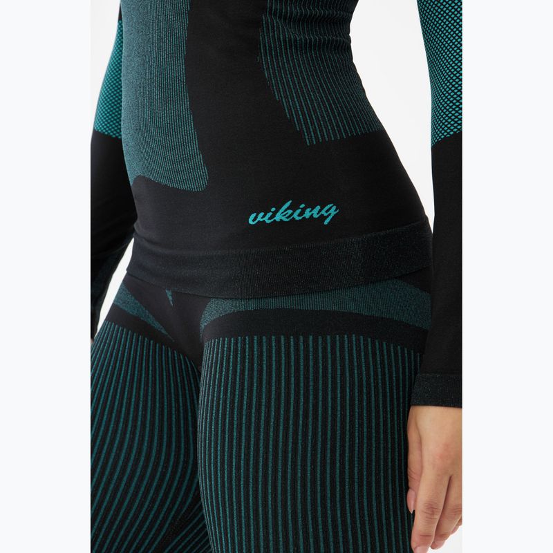 Дамски комплект термобельо Viking Ilsa black/turquoise 12