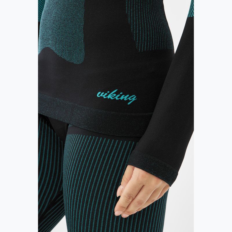 Дамски комплект термобельо Viking Ilsa black/turquoise 13