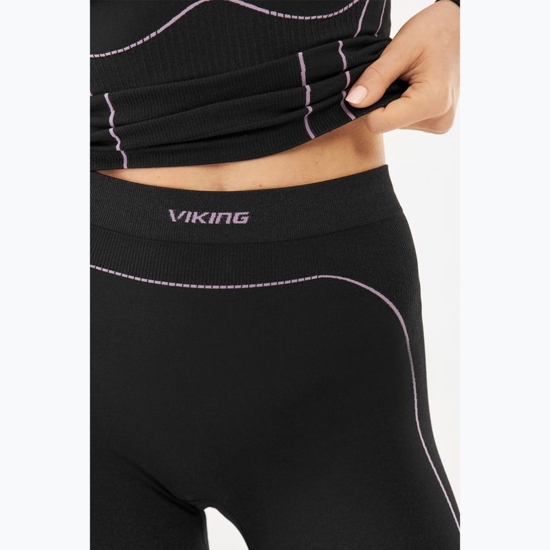 Дамски термоактивни панталони Viking Etna 2.0 black/purple 4