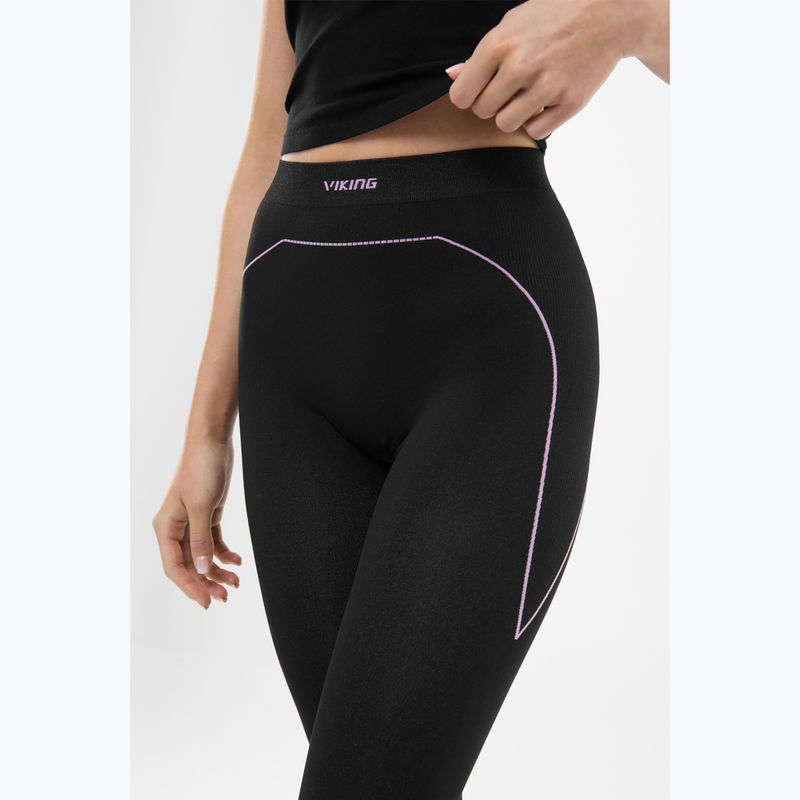 Дамски термоактивни панталони Viking Etna 2.0 3/4 black/purple 4